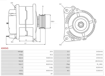 Alternator AS-PL A9454S