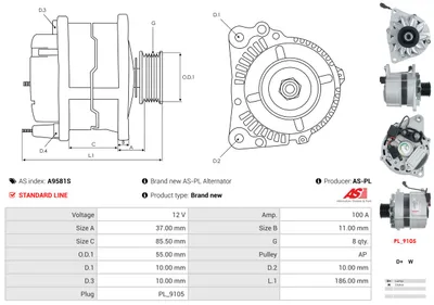 Alternator AS-PL A9581S