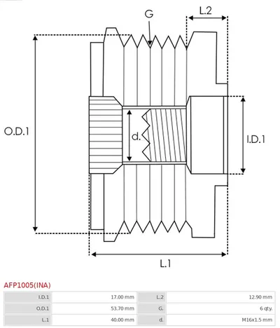 Alternator Freewheel Clutch Bmw 5 · Bmw 5 Touring · Opel INSIGNIA A