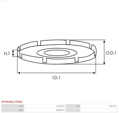 Pulley, alternator AS-PL AFP9036(LITENS)