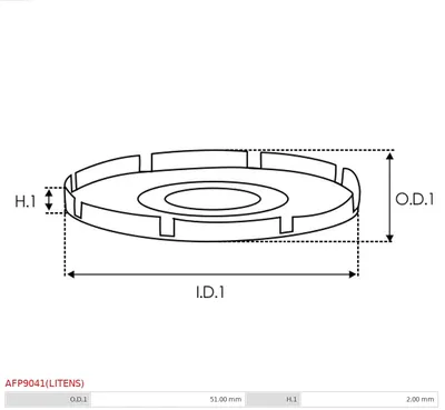 Pulley, alternator AS-PL AFP9041(LITENS)