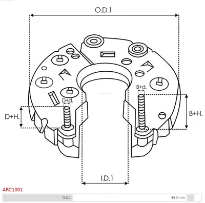 Rectifier, alternator AS-PL ARC1001
