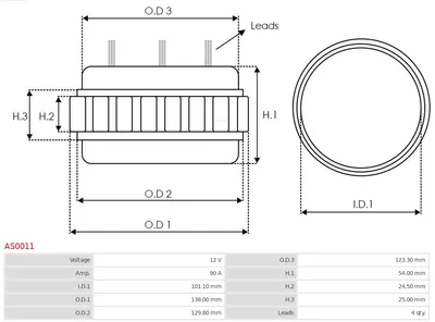 Stator, generator AS-PL AS0011