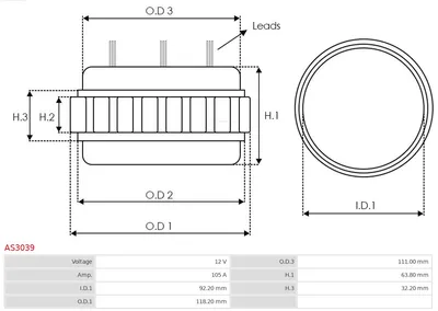 Stator, generator AS-PL AS3039
