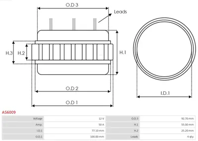 Stator, generator AS-PL AS6009