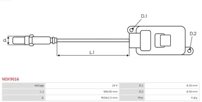 NOx sensor, urea injection AS-PL NOX9016