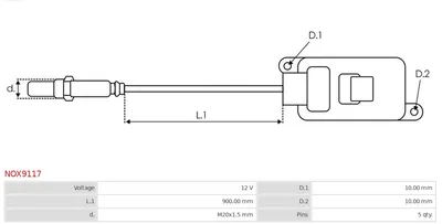 NOx Sensor, urea injection Audi Q3 · Seat ALHAMBRA · Seat ALHAMBRA VAN