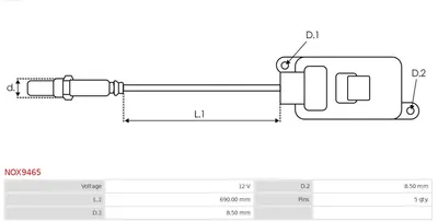 NOx Sensor, urea injection Citroën C-ELYSEE · Citroën C4 CACTUS · Citroën SPACETOURER Bus
