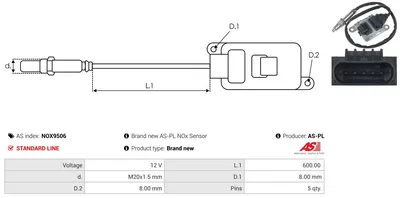 NOx sensor, urea injection AS-PL NOX9506