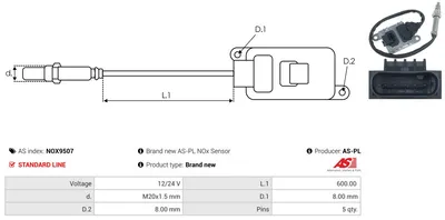 NOx sensor, urea injection AS-PL NOX9507