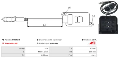 NOx sensor, urea injection AS-PL NOX9510