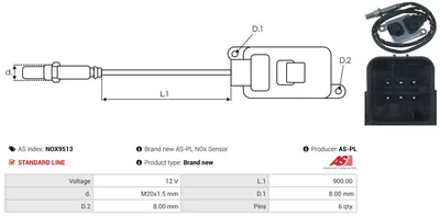 NOx sensor, urea injection AS-PL NOX9513