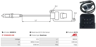 NOx sensor, urea injection AS-PL NOX9514