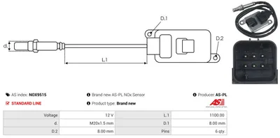 NOx sensor, urea injection AS-PL NOX9515