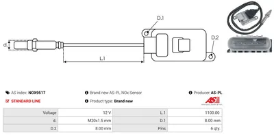 NOx sensor, urea injection AS-PL NOX9517