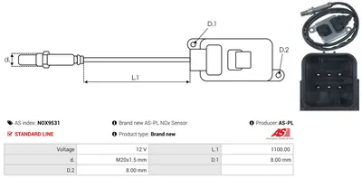 NOx Sensor, urea injection Chevrolet SILVERADO 2500 HD Crew Cab Pickup · Chevrolet SILVERADO 3500 HD Standard Cab Pickup · Chevrolet SILVERADO 3500 HD Extended Cab Pickup