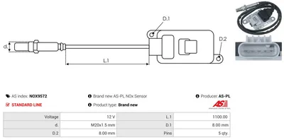 NOx sensor, urea injection AS-PL NOX9572