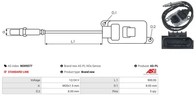 NOx sensor, urea injection AS-PL NOX9577