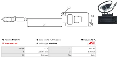 NOx sensor, urea injection AS-PL NOX9578
