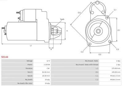 Starter Mercedes-Benz T1 Bus · Mercedes-Benz T1 Van · Mercedes-Benz T1 Platform/Chassis