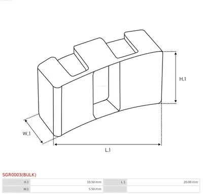 Repair kit, starter engine AS-PL SGR0003(BULK)