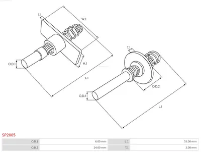 Repair kit, starter engine AS-PL SP2005