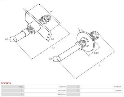 Repair kit, starter engine AS-PL SP3024S