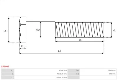 Repair kit, starter engine AS-PL SP9005