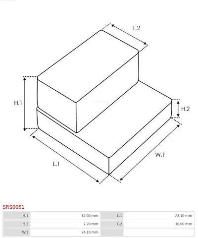 Repair kit, starter engine AS-PL SRS0051