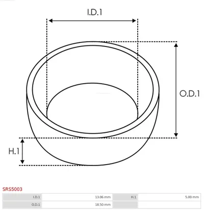 Repair kit, starter engine AS-PL SRS5003