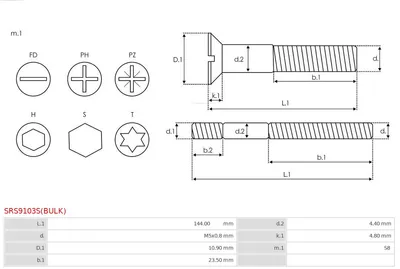 Repair kit, alternator AS-PL SRS9103S(BULK)