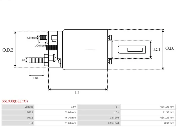 Magnetic switch, AS-PL SS1038(DELCO)