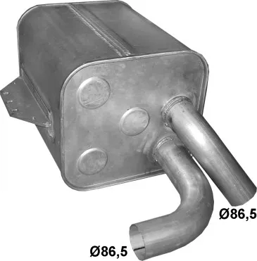 Rear silencer POLM 69.69
