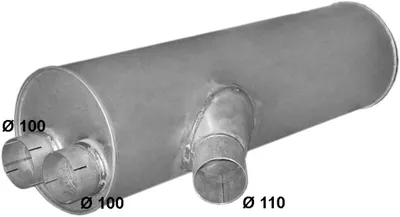 Rear silencer POLM 69.88