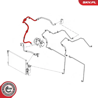 High Pressure Line, air conditioning Dacia DUSTER
