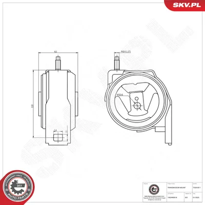 Mounting, automatic transmission Mercedes-Benz A-CLASS · Mercedes-Benz VANEO