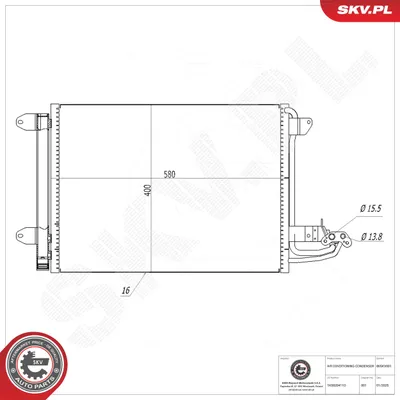 Condenser, air conditioning Audi A3 · Audi A3 Sportback · Audi TT