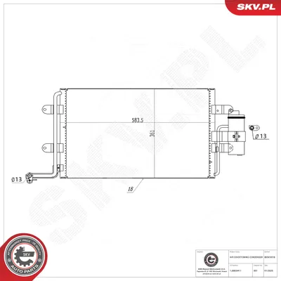 Condenser, air conditioning Audi A3 · Audi TT · Audi TT Roadster