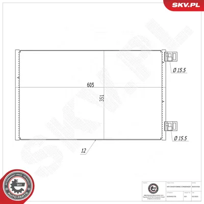 Condenser, air conditioning Mercedes-Benz CITAN Mixto · Mercedes-Benz CITAN Box Body/MPV · Mercedes-Benz CITAN MPV