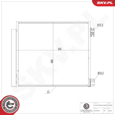 Condenser, air conditioning Nissan QASHQAI II · Nissan X-TRAIL III · Renault KADJAR