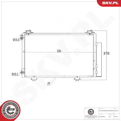 Condenser, air conditioning Toyota YARIS · Toyota YARIS VERSO · Toyota YARIS VERSO VAN