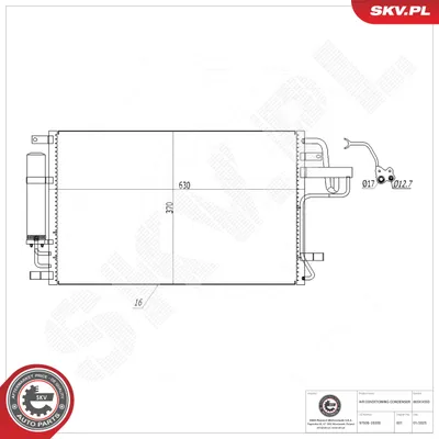 Condenser, air conditioning Hyundai TUCSON · Kia SPORTAGE II