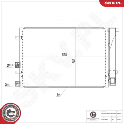 Condenser, air conditioning Hyundai i20 I