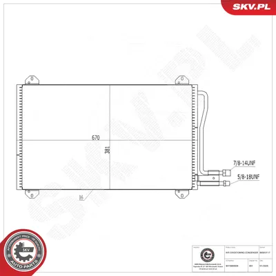 Condenser, air conditioning Mercedes-Benz SPRINTER 2-t Platform/Chassis · Mercedes-Benz SPRINTER 2-t Van · Mercedes-Benz SPRINTER 2-t Bus