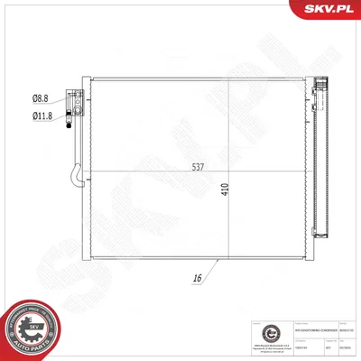 Condenser, air conditioning Opel MERIVA B MPV · Opel MERIVA B VAN · Vauxhall MERIVA Mk II