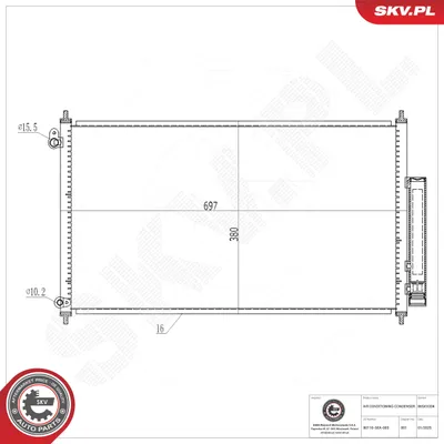 Condenser, air conditioning Honda ACCORD VII · Honda ACCORD VII Tourer