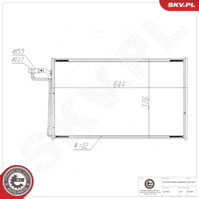 Condenser, air conditioning Volvo S40 II · Volvo V50 · Volvo C70 II Convertible