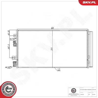 Condenser, air conditioning Opel CORSA E · Opel CORSA E Hatchback Van · Vauxhall CORSA Mk IV