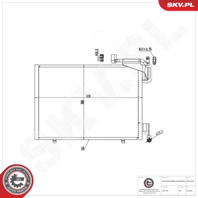 Condenser, air conditioning Ford ECOSPORT