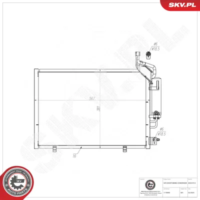 Condenser, air conditioning Ford FIESTA VI · Ford FIESTA VI Van